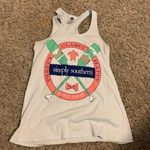 Simply southern workout tank top light green